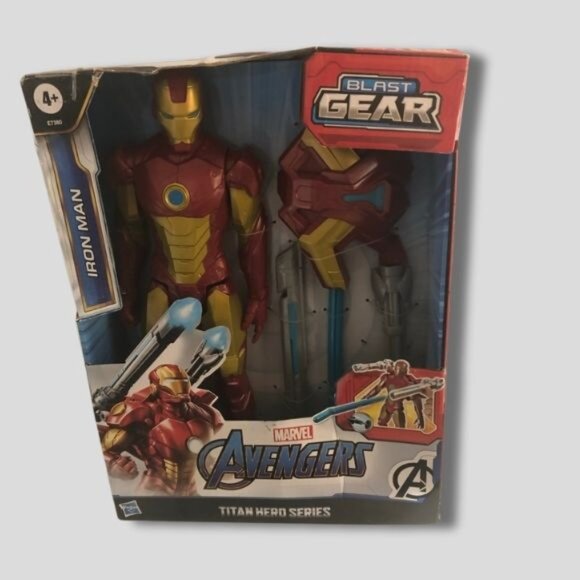 NIB Hasbro Marvel Avengers Titan Hero Iron Man Action Figure Blast Gear Red/Gold - Picture 2 of 13